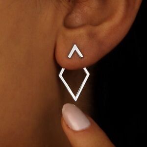 NEW! Geometric Silver Earrings (unworn)